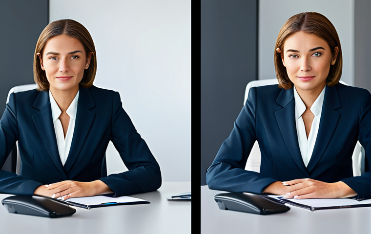 A professional businesswoman in a modest business suit, sitting at a desk in a modern office, fully clothed, appropriate attire, safe for work, perfect anatomy, natural proportions, professional photography, high quality.