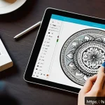 최고의 벡터 기반 디자인 소프트웨어 비교 - A professional digital artist workspace showing a high-resolution computer screen displaying Adobe I...